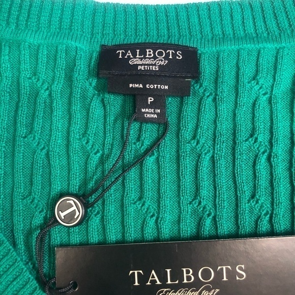 NWT Talbots V Neck Long Sleeve Sweater Petite - Picture 3 of 6